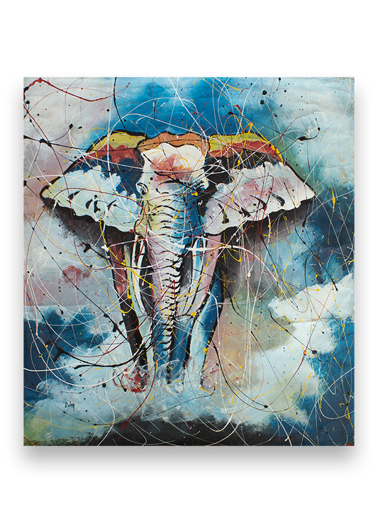 Elephant in mixing colour
